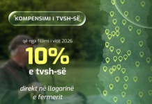 Kompensim me 10% të TVSH-së për fermerët nga 1 janari 2026