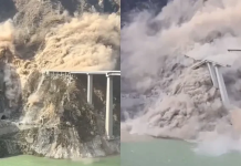 Shembet Ura Hongqi pas rrëshqitjeve masive të dheut