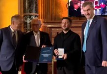 Zelensky merr çmimin “Ewald von Kleist” për rezistencën ukrainase