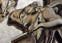 Një afresk i restauruar habit me engjëllin që i ngjan Melonit