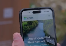 Sinjalistikë informuese për vizitorët në parkun kombëtar të Vjosës