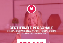 Mbi 124 mijë kërkesa për Certifikatë Personale në e-Albania gjatë shkurtit